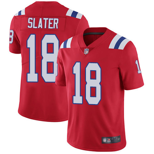 New England Patriots Football #18 Vapor Limited Red Men Matthew Slater Alternate NFL Jersey